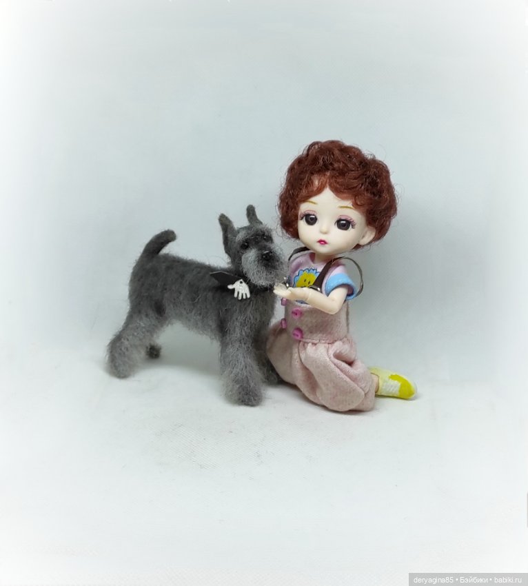 Цвергшнауцер — Валяные игрушки из шерсти: сухое валяние (фото 9)