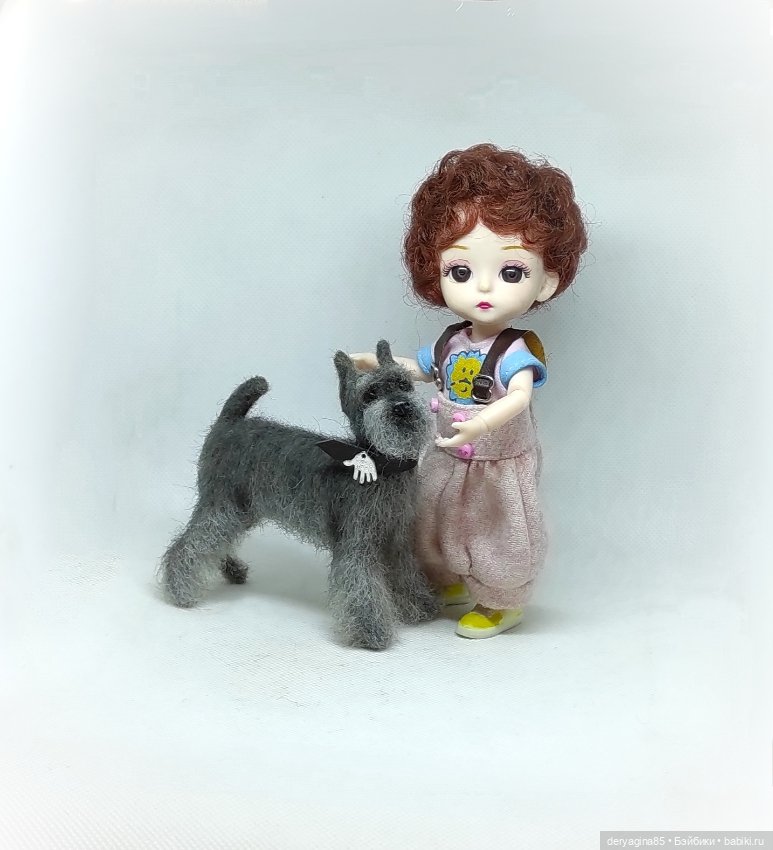 Цвергшнауцер — Валяные игрушки из шерсти: сухое валяние (фото 7)