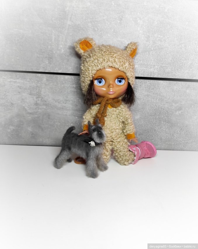 Цвергшнауцер — Валяные игрушки из шерсти: сухое валяние (фото 5)