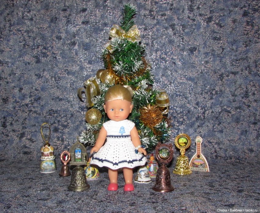 Авторские вязаные платья на кукол Королинки мини ( Corolle mini - 20 cm )