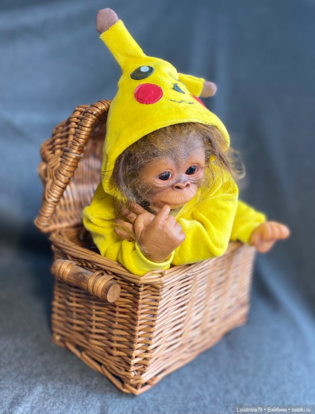 Реборн орангутанг «Пикачу» (фото 5)