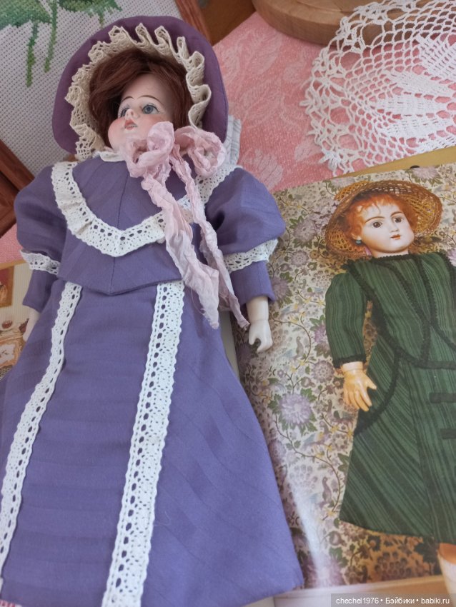 Наряд для антикварной куклы (фото 3)