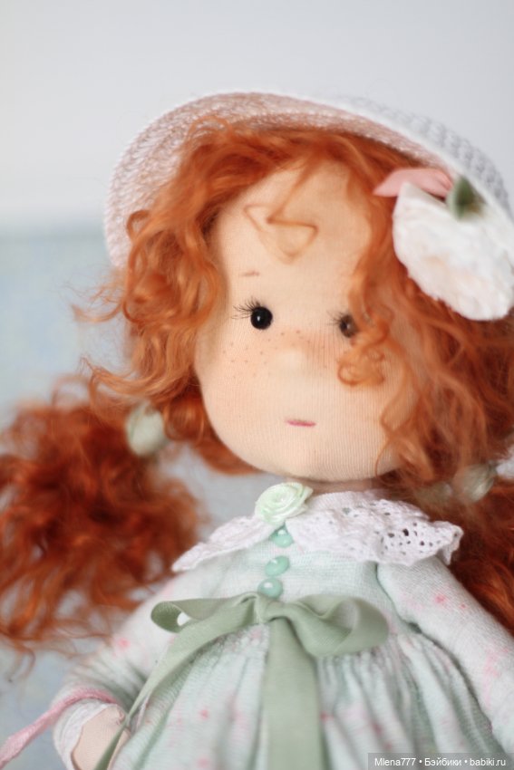 Рыжая! Интерьерная текстильная кукла (фото 4)