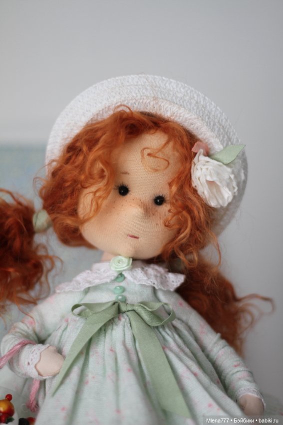 Рыжая! Интерьерная текстильная кукла (фото 3)