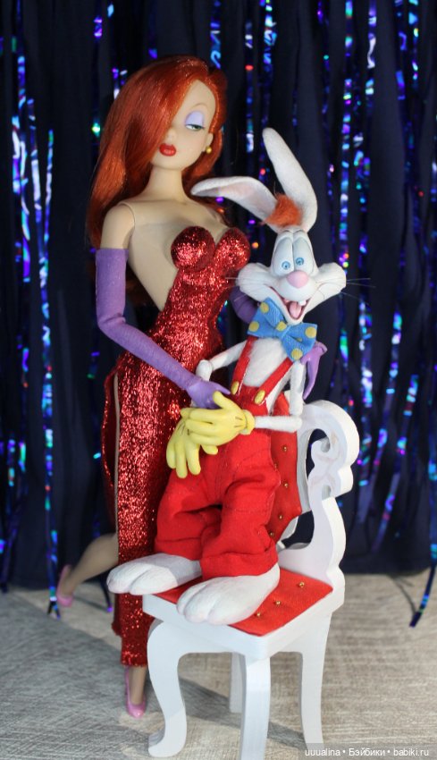 Кролик Роджер и Джессика Рэббит ООАК моего авторства (фото 3)