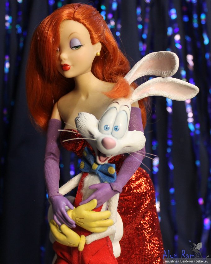 Кролик Роджер и Джессика Рэббит ООАК моего авторства (фото 4)