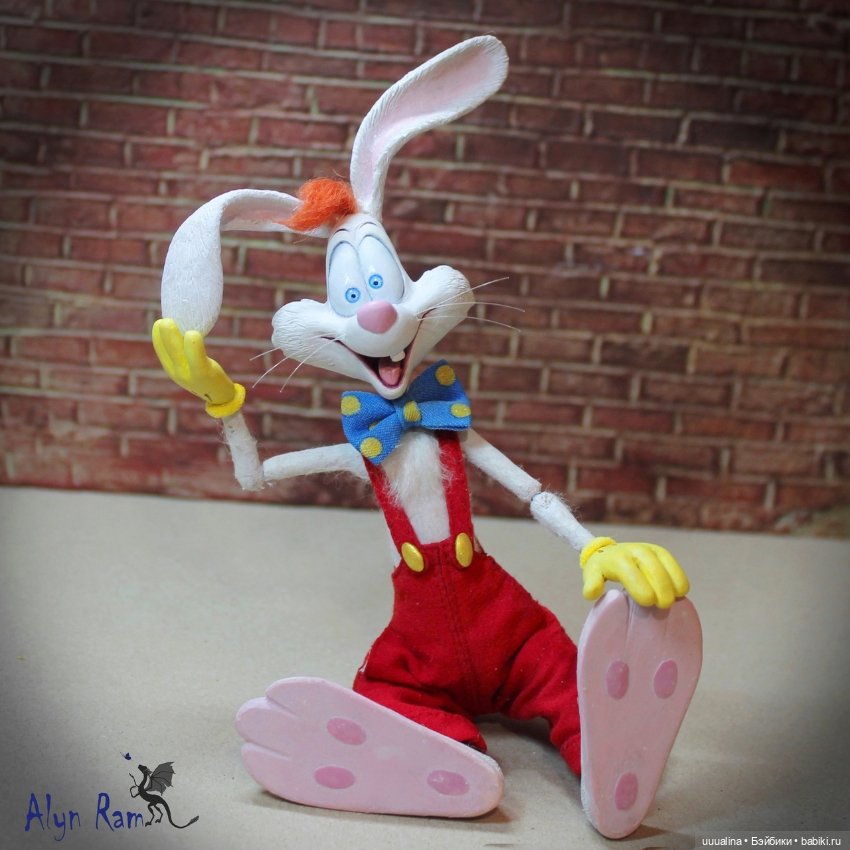 Кролик Роджер и Джессика Рэббит ООАК моего авторства (фото 9)