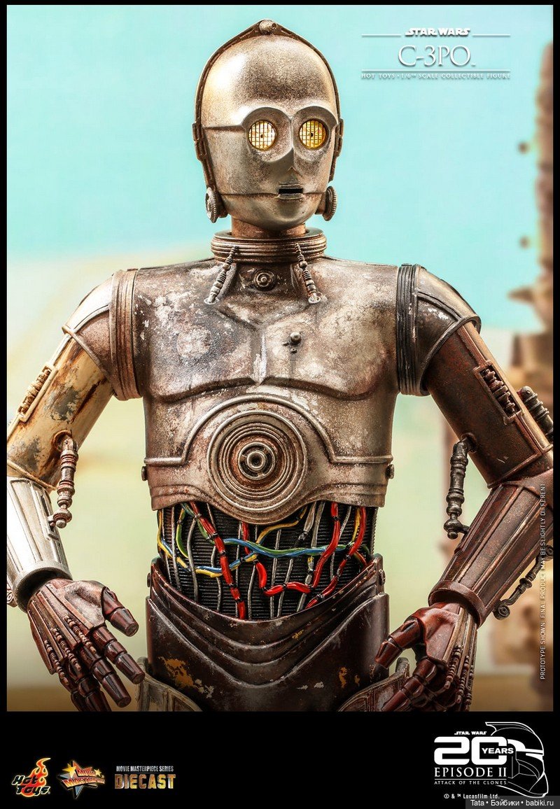 Hot Toys - C-3PO 1/6 по мотивам фильма «Звёздные войны. Эпизод II: Атака клонов» (фото 2)