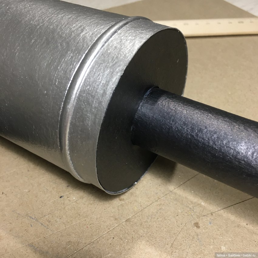 МК Цилиндрическая печь 1:6 из самых простых материалов