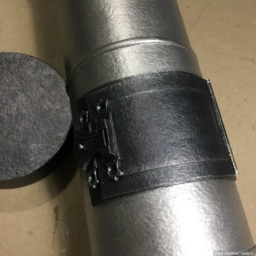 МК Цилиндрическая печь 1:6 из самых простых материалов