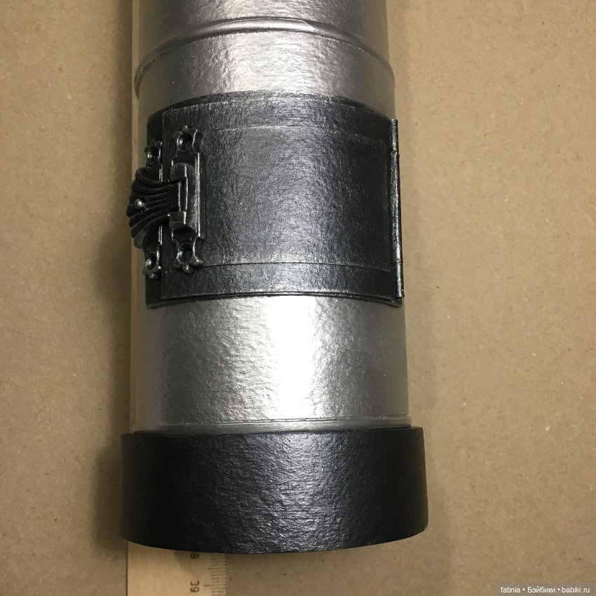 МК Цилиндрическая печь 1:6 из самых простых материалов