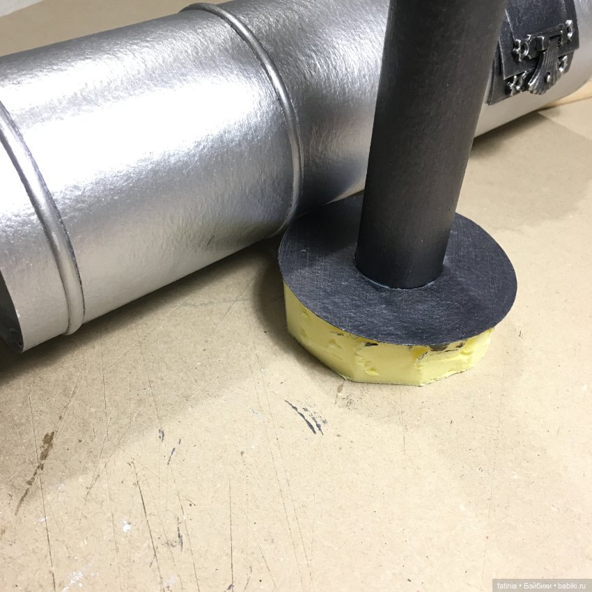 МК Цилиндрическая печь 1:6 из самых простых материалов