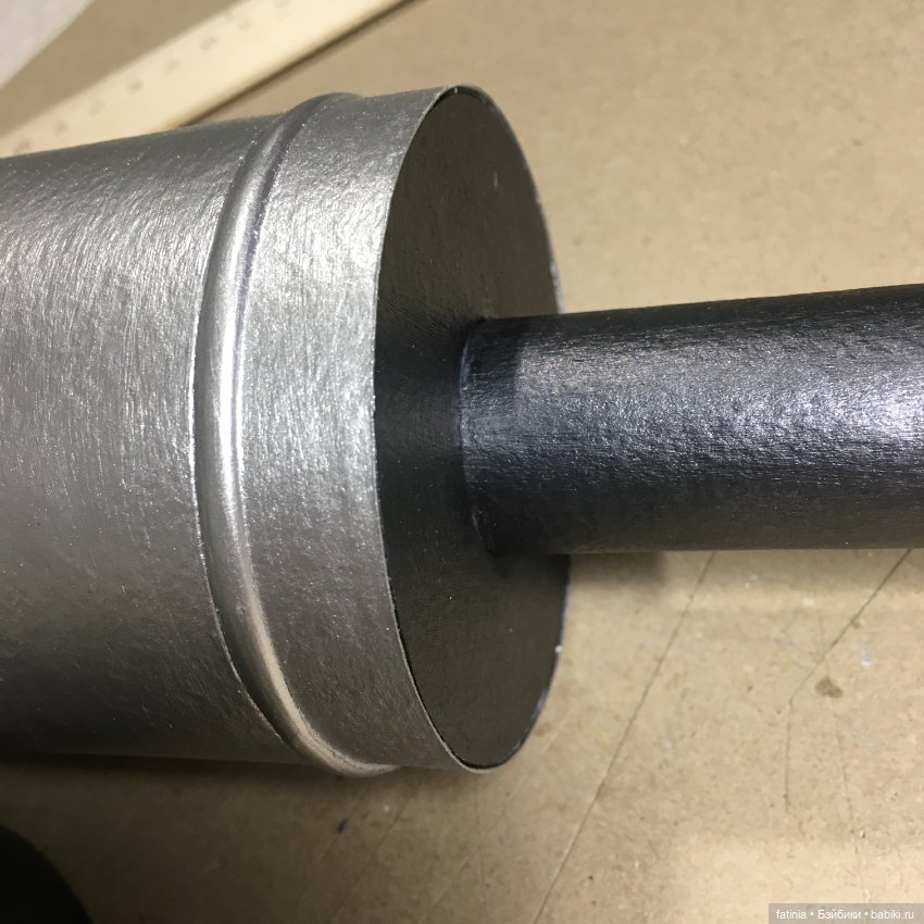 МК Цилиндрическая печь 1:6 из самых простых материалов