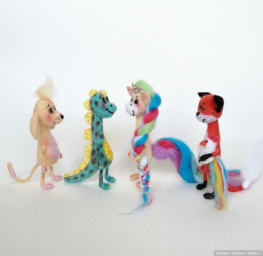 Зверятки из шерсти — Валяные игрушки из шерсти: сухое валяние (фото 4)