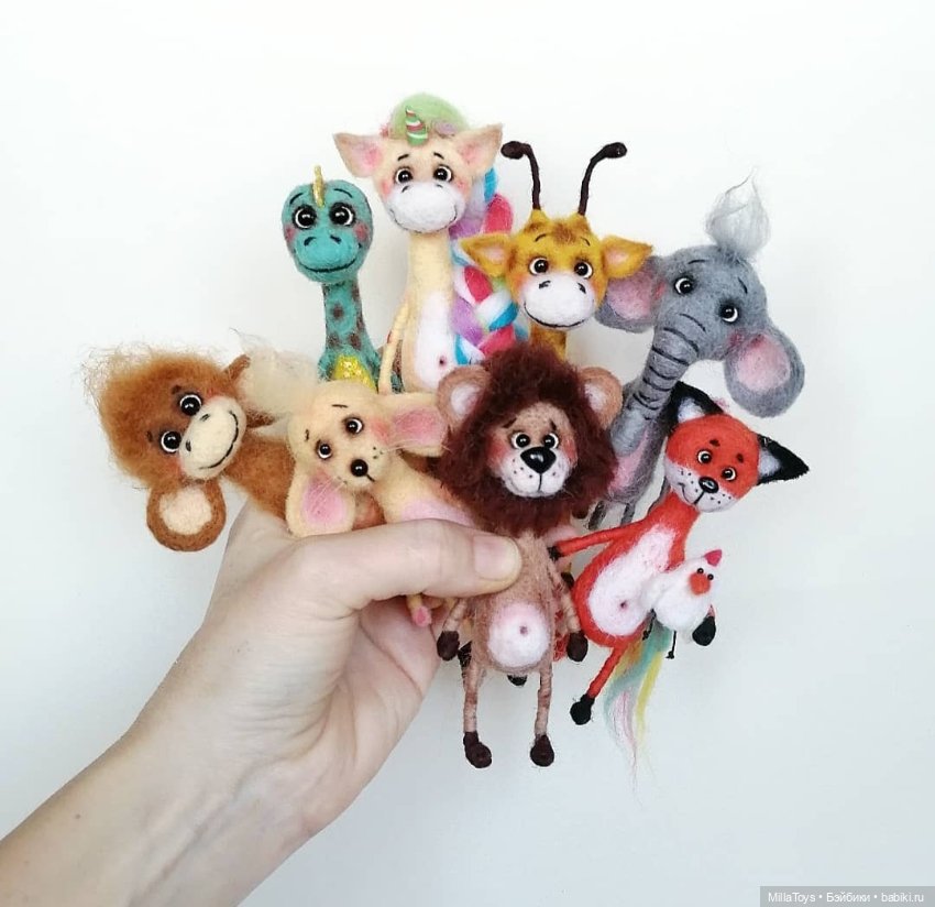 Зверятки из шерсти — Валяные игрушки из шерсти: сухое валяние (фото 8)