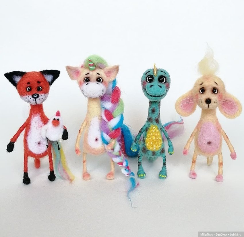 Зверятки из шерсти — Валяные игрушки из шерсти: сухое валяние (фото 3)