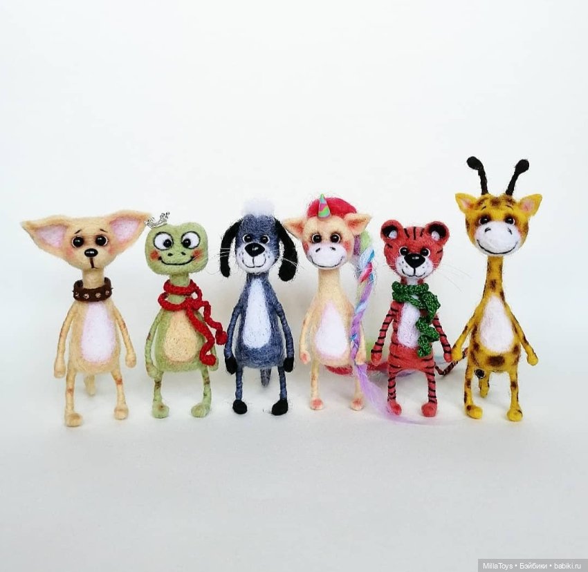 Зверятки из шерсти — Валяные игрушки из шерсти: сухое валяние (фото 6)