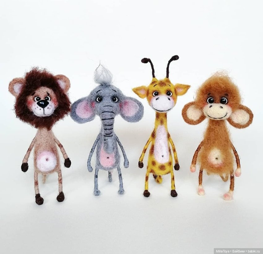 Зверятки из шерсти — Валяные игрушки из шерсти: сухое валяние (фото 2)