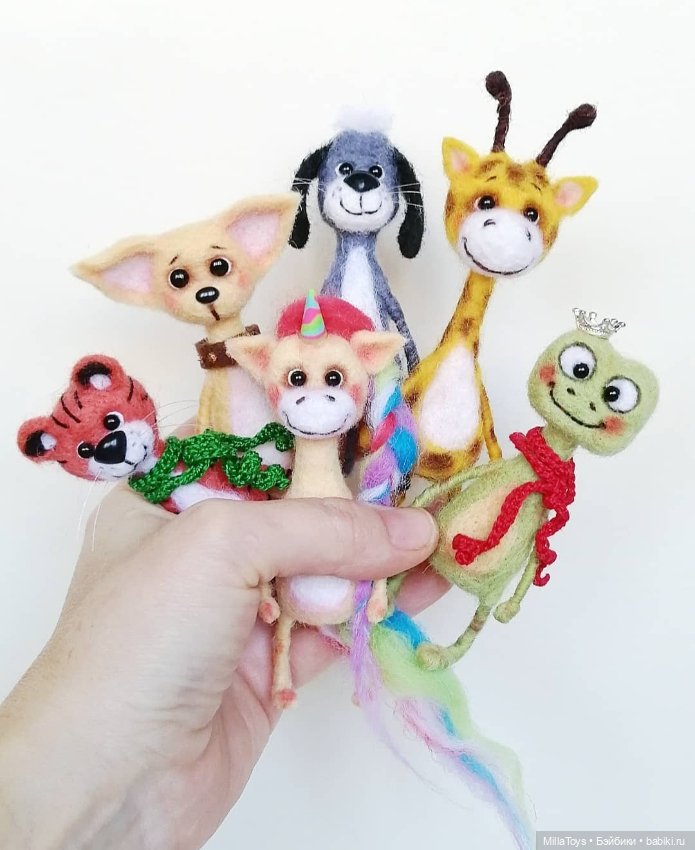 Зверятки из шерсти — Валяные игрушки из шерсти: сухое валяние (фото 5)