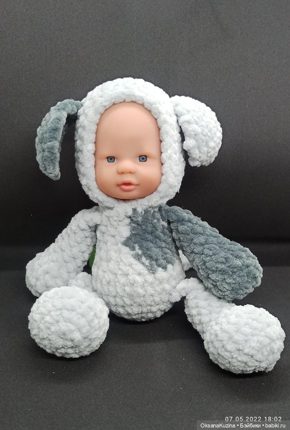 Вязаный малыш в стиле Тедди Долл (фото 4)