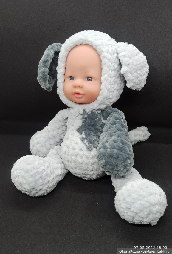 Вязаный малыш в стиле Тедди Долл (фото 3)