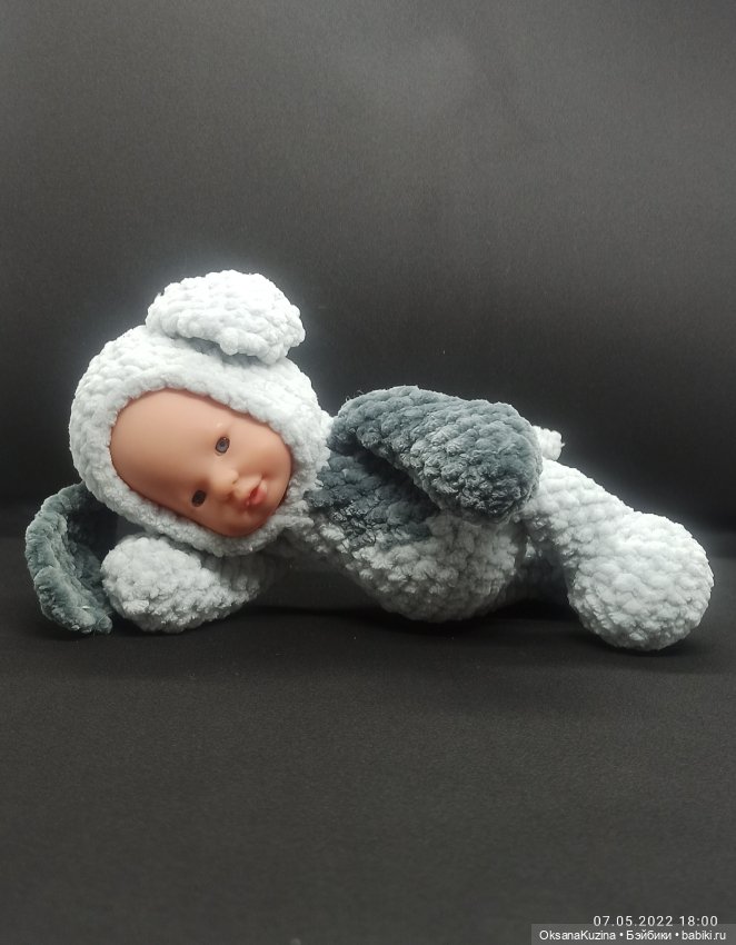 Вязаный малыш в стиле Тедди Долл (фото 7)