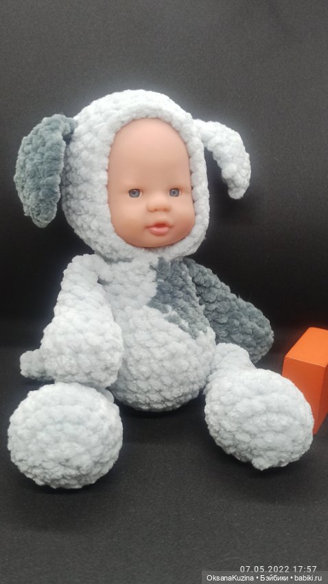 Вязаный малыш в стиле Тедди Долл (фото 5)
