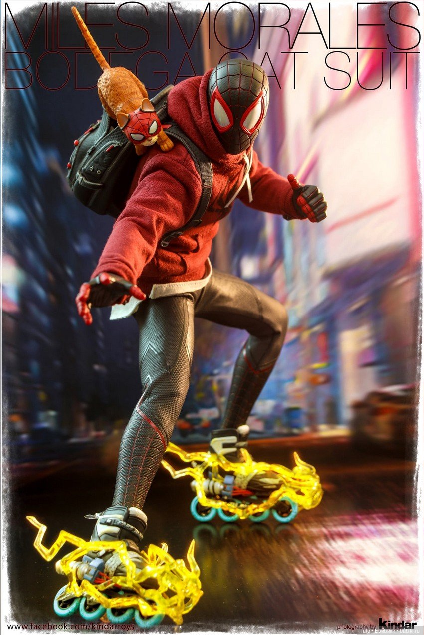 Hot Toys - Человек-Паук Майлза Моралеса в формате 1/6 в худи и с котиком (фото 5)