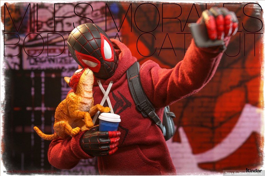 Hot Toys - Человек-Паук Майлза Моралеса в формате 1/6 в худи и с котиком (фото 2)