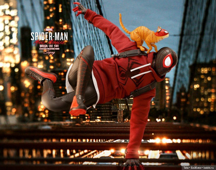 Hot Toys - Человек-Паук Майлза Моралеса в формате 1/6 в худи и с котиком (фото 4)