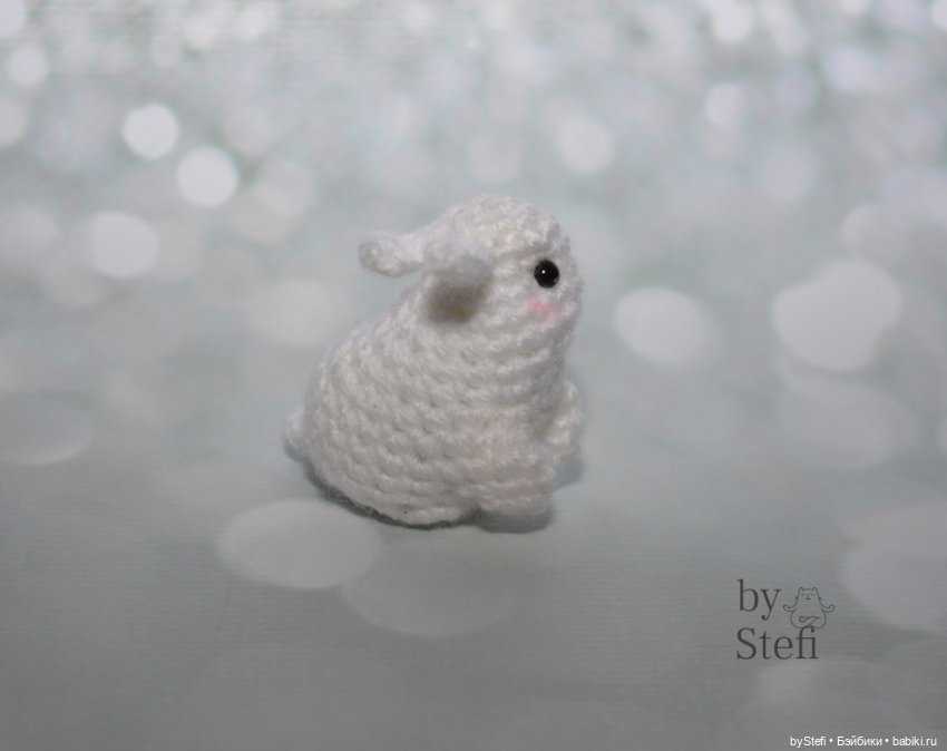 Мини-кролик. Полностью без пришивных деталей (фото 4)