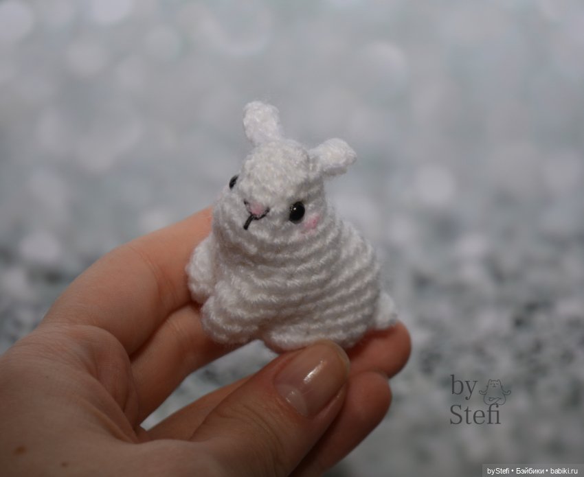 Мини-кролик. Полностью без пришивных деталей (фото 7)