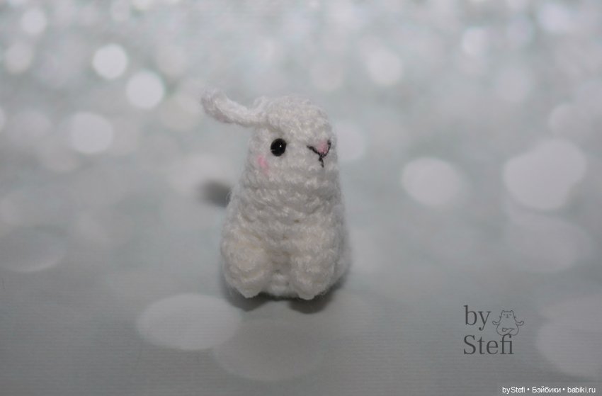 Мини-кролик. Полностью без пришивных деталей (фото 3)
