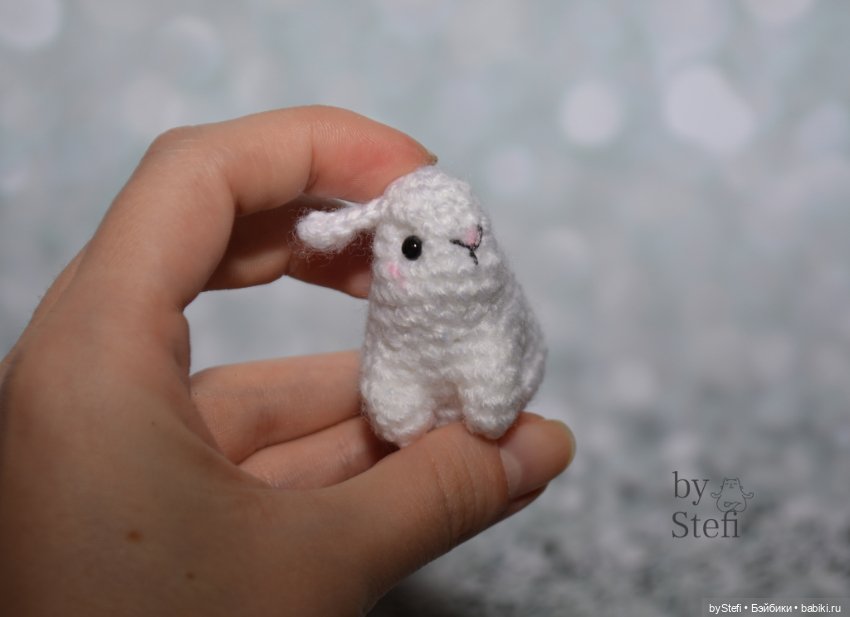 Мини-кролик. Полностью без пришивных деталей (фото 10)