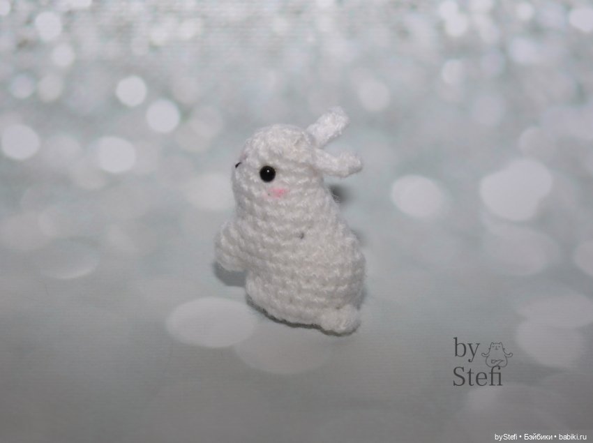Мини-кролик. Полностью без пришивных деталей (фото 5)