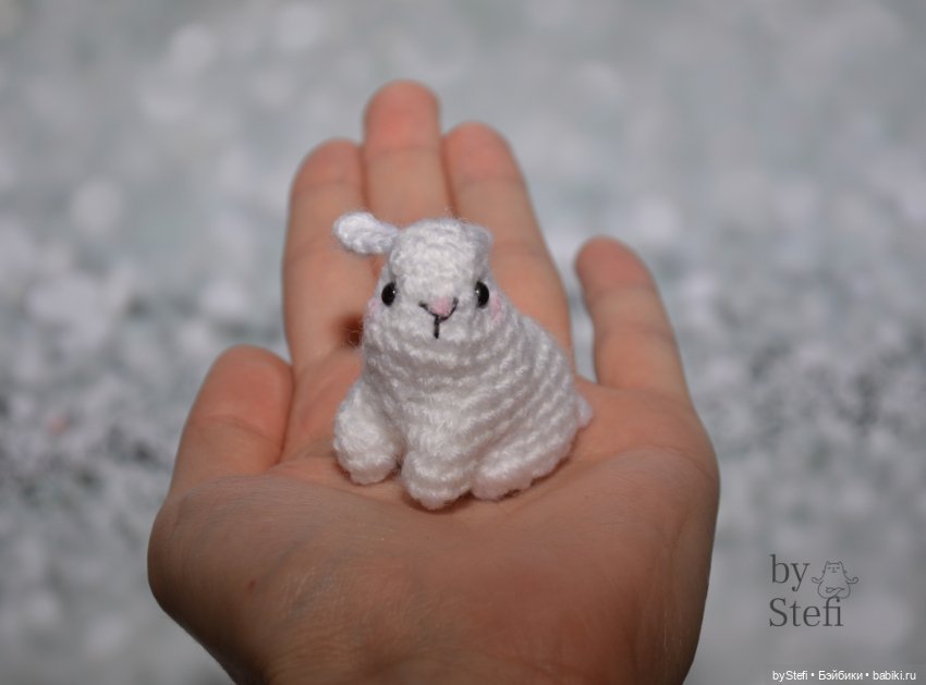 Мини-кролик. Полностью без пришивных деталей (фото 9)