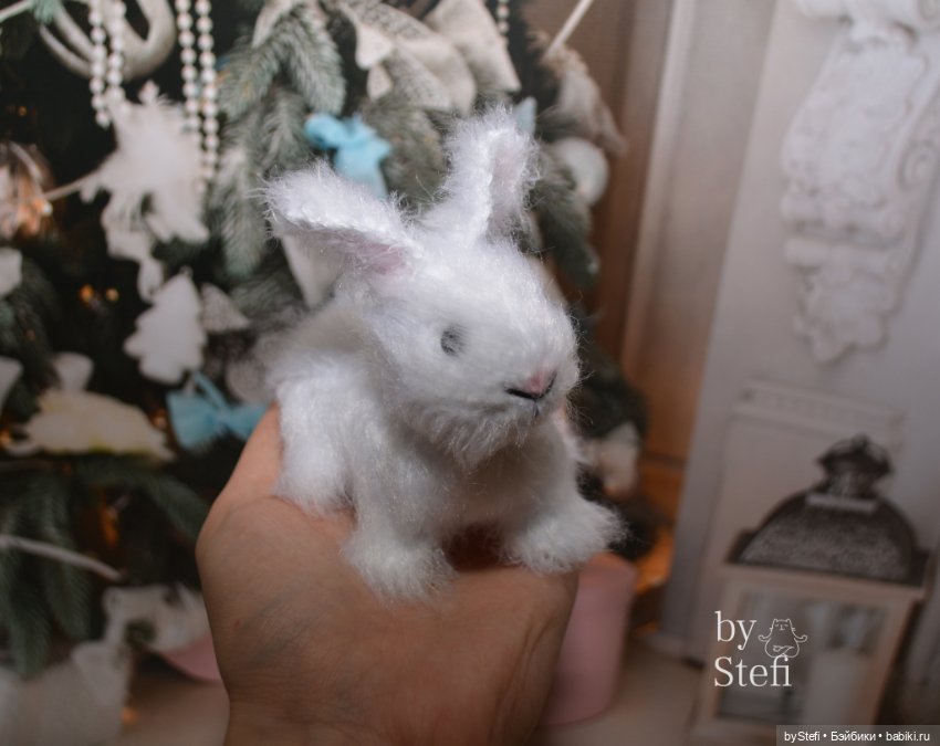 Крольчонок Пушистик — Вязаные игрушки и амигуруми: крючком