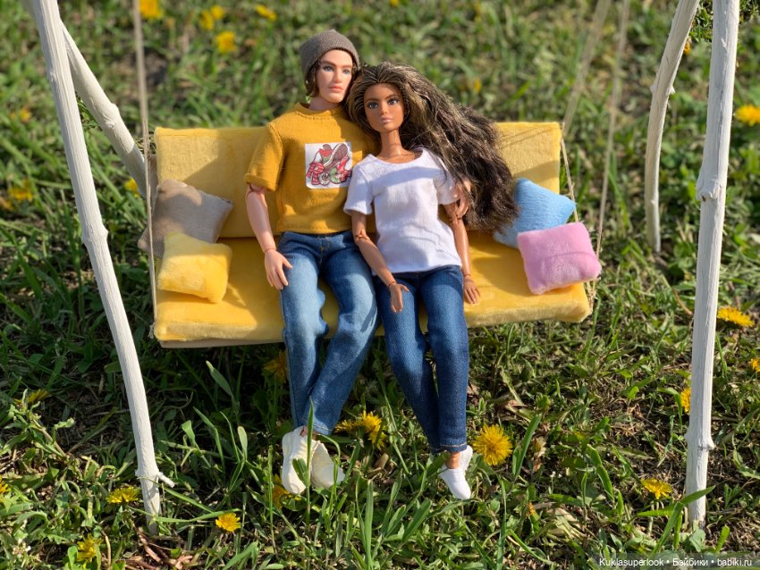 МК: садовые качели для Барби