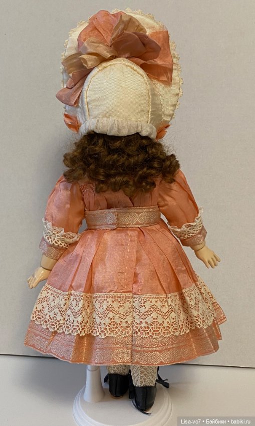 Платье для реплики антикварной куклы по антикварному образцу (фото 5)