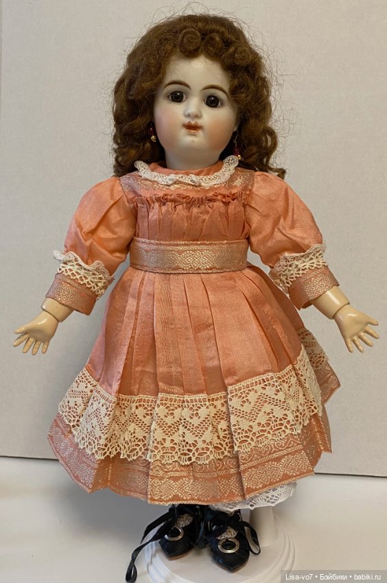 Платье для реплики антикварной куклы по антикварному образцу (фото 7)