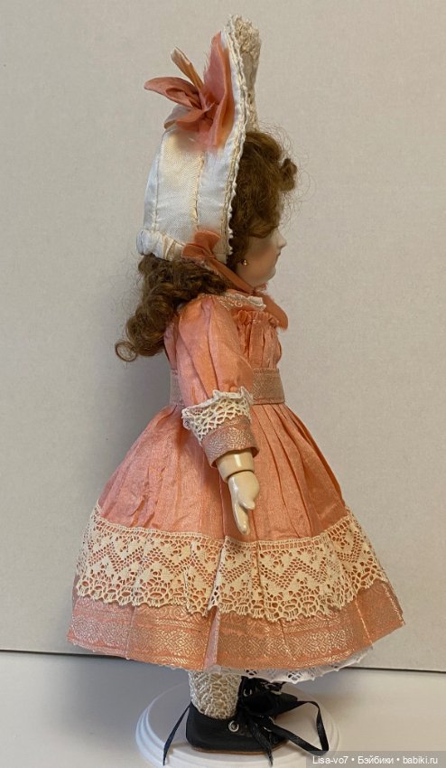 Платье для реплики антикварной куклы по антикварному образцу (фото 4)