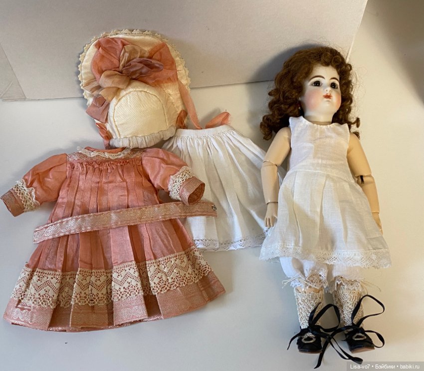 Платье для реплики антикварной куклы по антикварному образцу