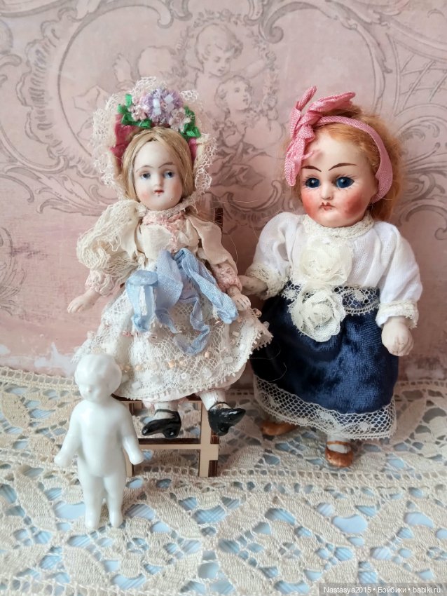 Крохотные ангелочки — Антикварные куклы Mignonette (Миньонетта): карманные (фото 2)