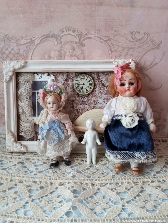 Крохотные ангелочки — Антикварные куклы Mignonette (Миньонетта): карманные
