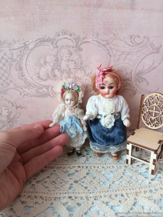 Крохотные ангелочки — Антикварные куклы Mignonette (Миньонетта): карманные (фото 6)
