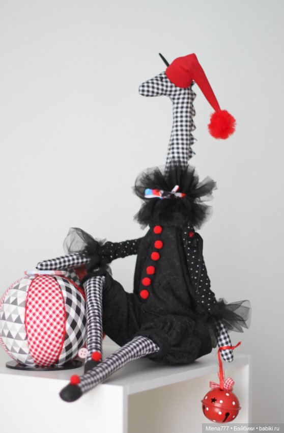 Жираф на шаре — Текстильные игрушки и примитивы: кофейные (фото 3)