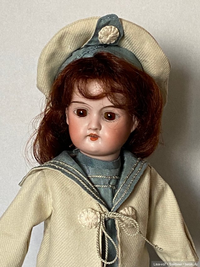 Костюм для антикварной куклы в морском стиле по антикварному образцу (фото 5)