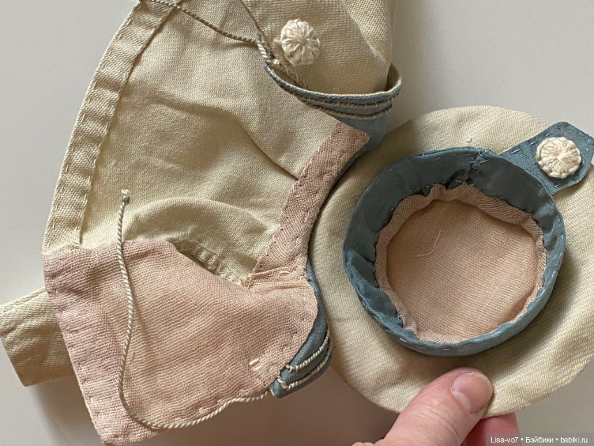 Костюм для антикварной куклы в морском стиле по антикварному образцу (фото 10)