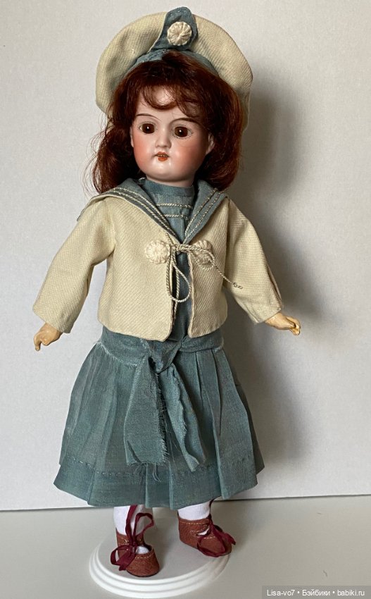 Костюм для антикварной куклы в морском стиле по антикварному образцу (фото 4)