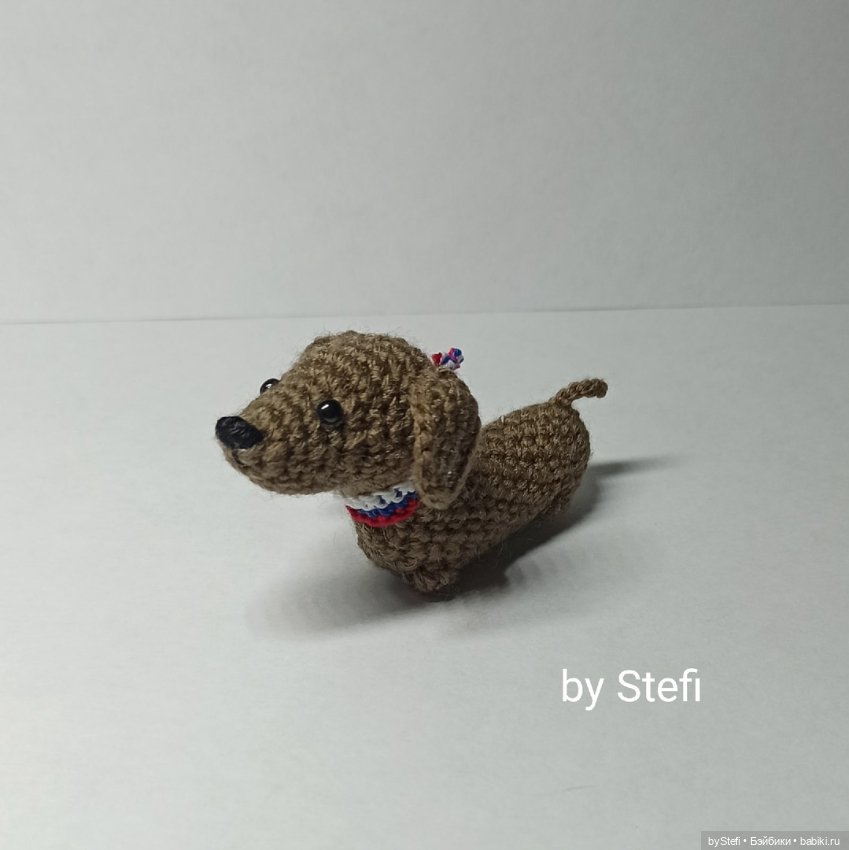 Мини-таксик — Вязаные игрушки и амигуруми: крючком (фото 5)